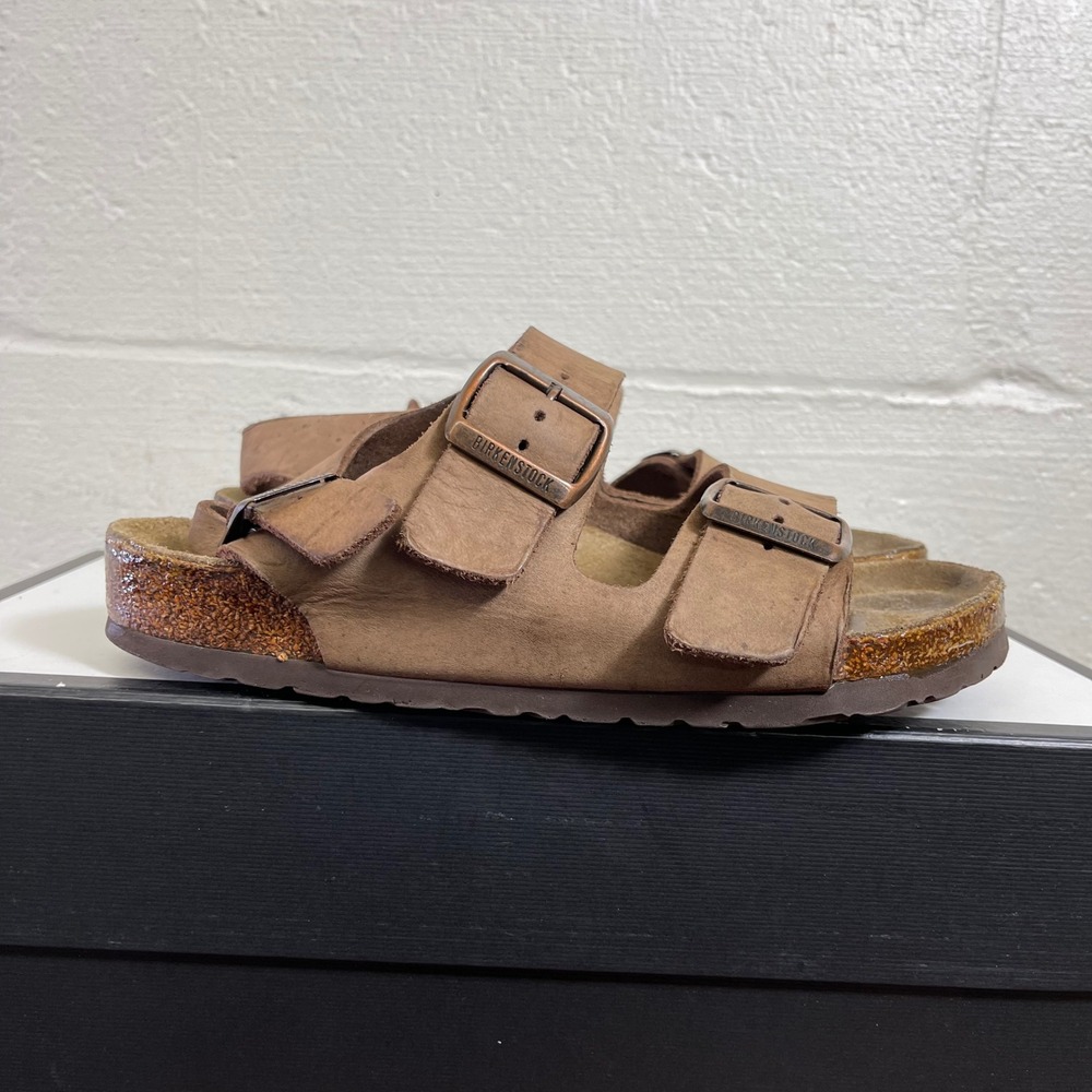 Birkenstock Milano Brown Nubuck Ankle Strap Sandals Slingback Women's 37 EU/6 US
